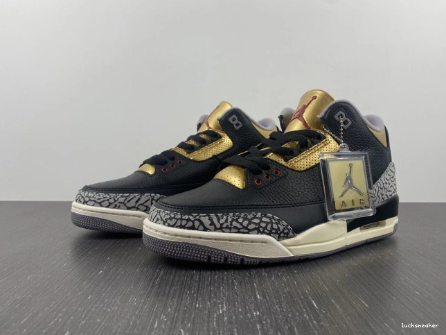 Reps LUCY WMNS Air Gold 3 Jordan Black CK9246-067 0726